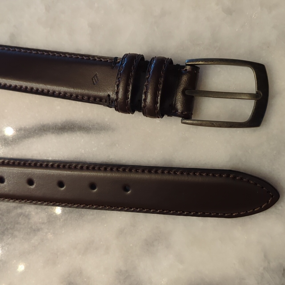 Joseph Abboud Italian Brown Leather Belt Men’s 32/80 New Condition